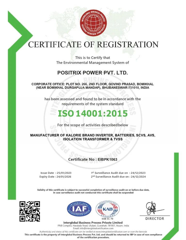 ISO 14001:2015 Environmental Management System certificate, preview