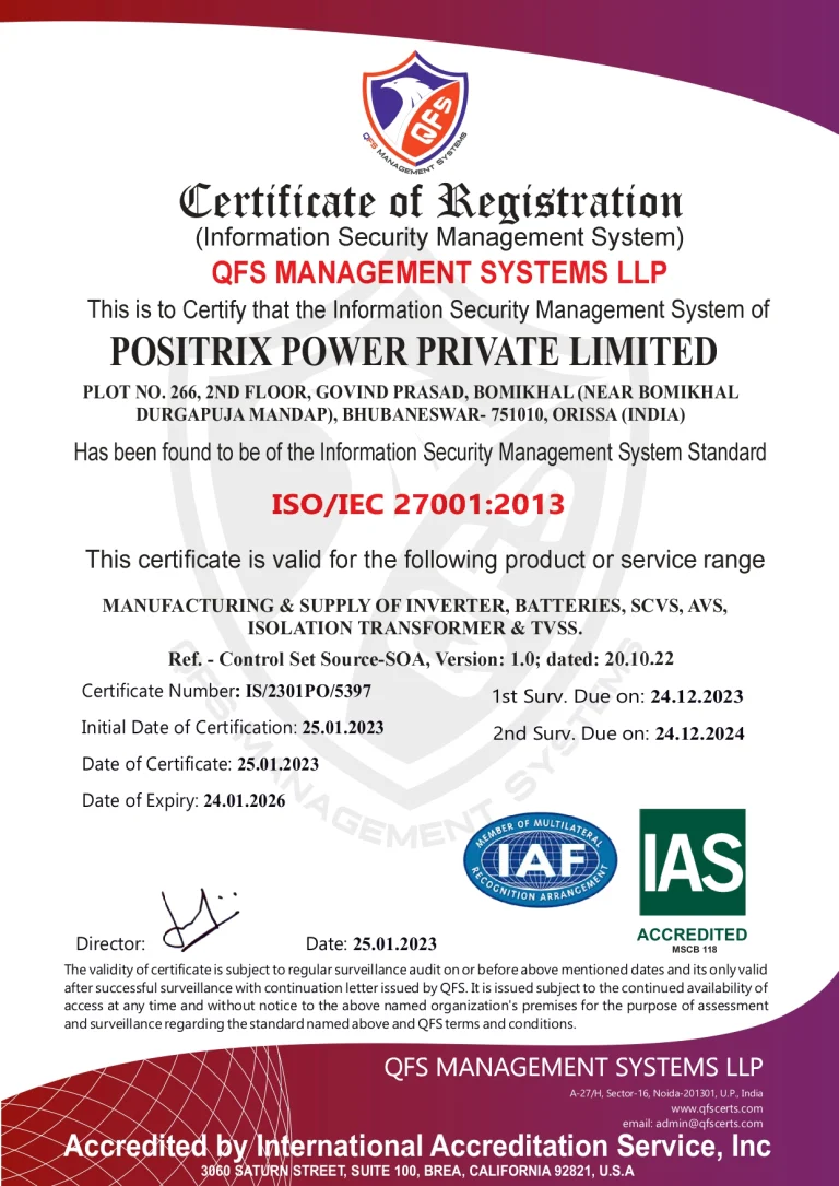 ISO/IEC 27001:2013 Information Security Management System certificate, preview
