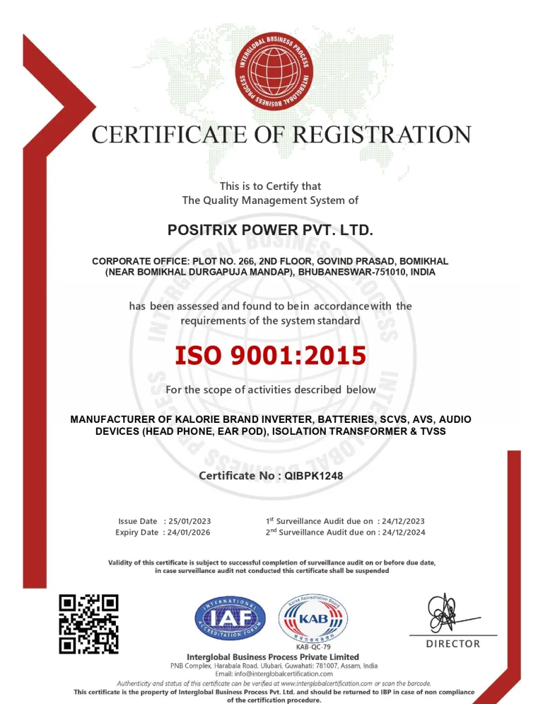 ISO 9001:2015 Quality Management System certificate, preview